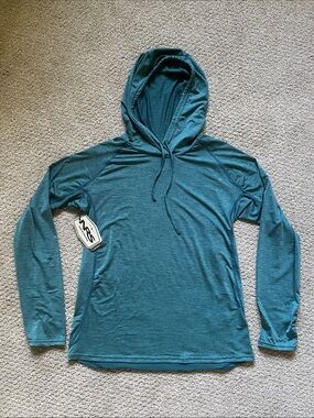 NRS Teal Silkweight Long Sleeve Water Sun Kayak Shirt